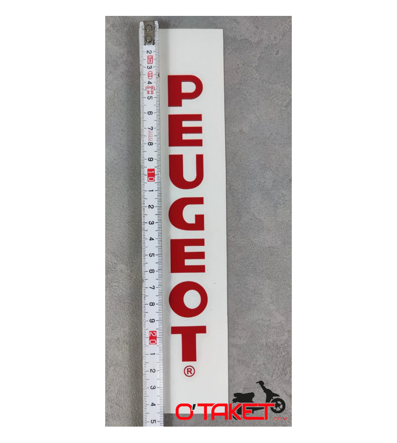 Autocollant PEUGEOT rouge (fourche) 245x50mm Accueil sur le site du spécialiste des deux roues O-TAKET.COM