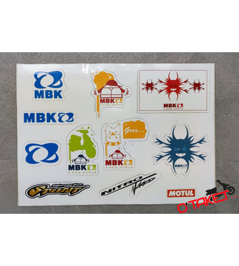 Planche autocollants/Stickers MBK New World Accueil sur le site du spécialiste des deux roues O-TAKET.COM