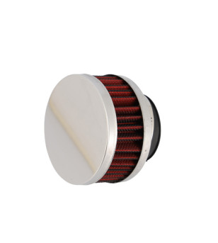 FILTRE A AIR TUN'R D28-35 CYLINDRIQUE DROIT NOIR/ROUGE - DIAMETRE 74MM