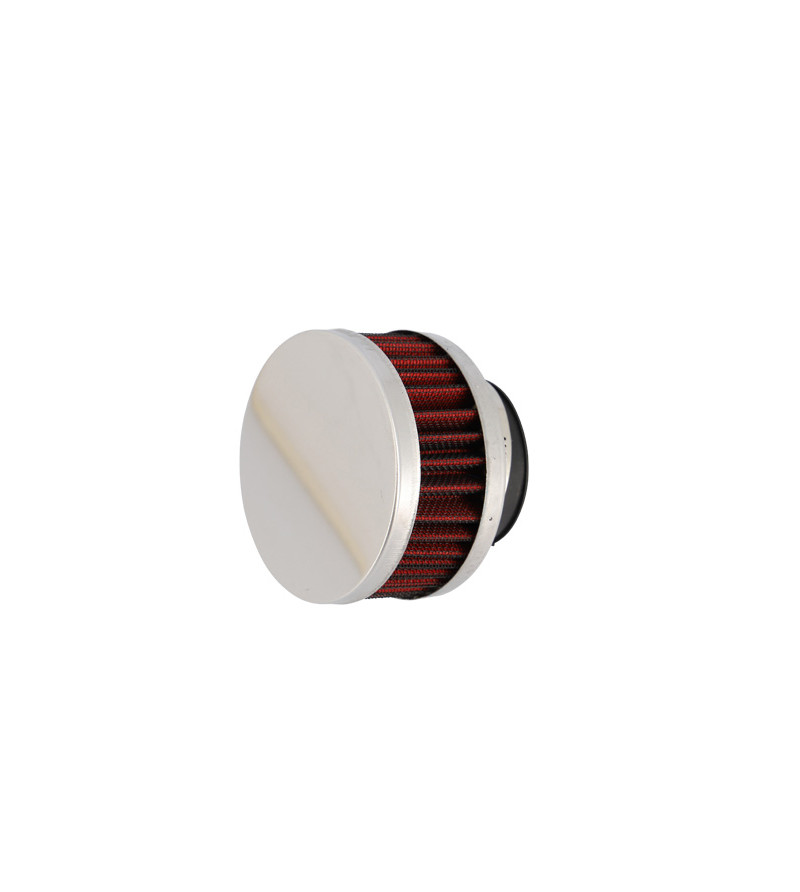 FILTRE A AIR TUN'R D28-35 CYLINDRIQUE DROIT NOIR/ROUGE - DIAMETRE 74MM