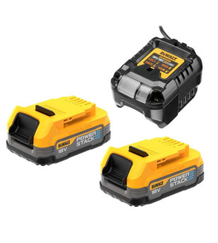 PACK 2 BATTERIES POWERSTACK XR DEWALT 18V 1.7AH LI-ION + CHARGEUR