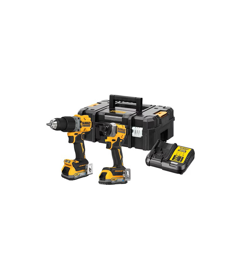 KIT 2 OUTILS XR DEWALT 18V 1.7AH LI-ION BRUSHLESS POWERSTACK