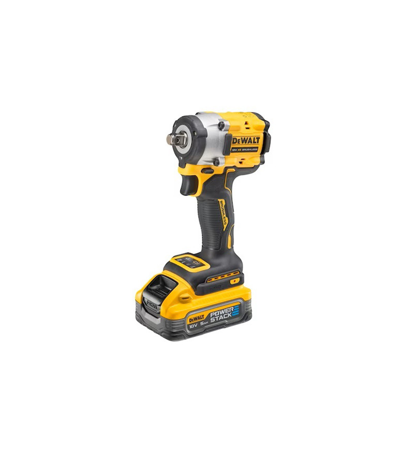 BOULONNEUSE À CHOCS 1/2" COMPACTE XR DEWALT 18V 5AH LI-ION BRUSHLESS 406 NM - JONC DE SÉCU