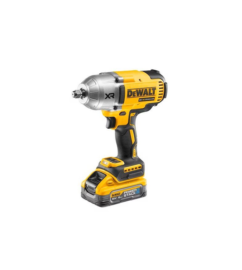 BOULONNEUSE ½ XR DEWALT 18V 5AH LI-ION BRUSHLESS 1396 NM  JONC DE SÉCURITÉ - POWERSTACK