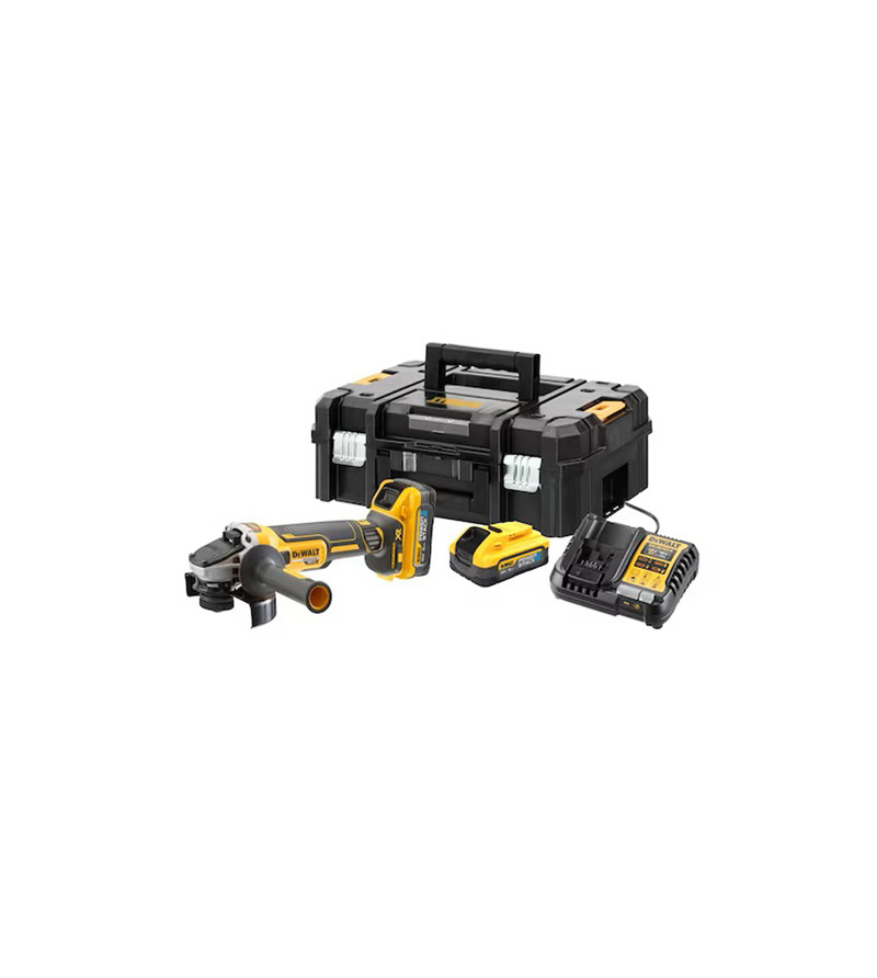MEULEUSE 125 MM XR DEWALT 18V ADVANTAGE 5AH LI-ION BRUSHLESS - POWERSTACK