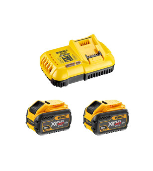 PACK 2 BATTERIES XR FLEXVOLT DEWALT18V/54V 12AH/4AH LI-ION + CHARGEURRAPIDE