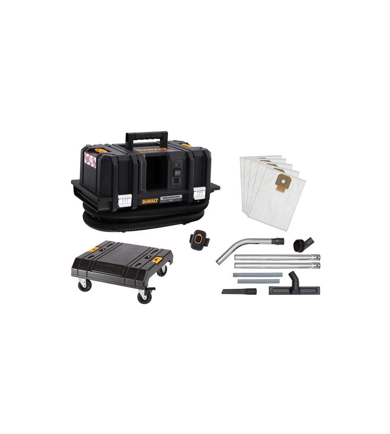 KIT ASPIRATEUR TSTAK XR FLEXVOLT DEWALT 54V EAU ET POUSSIÈRES - CLASSEM