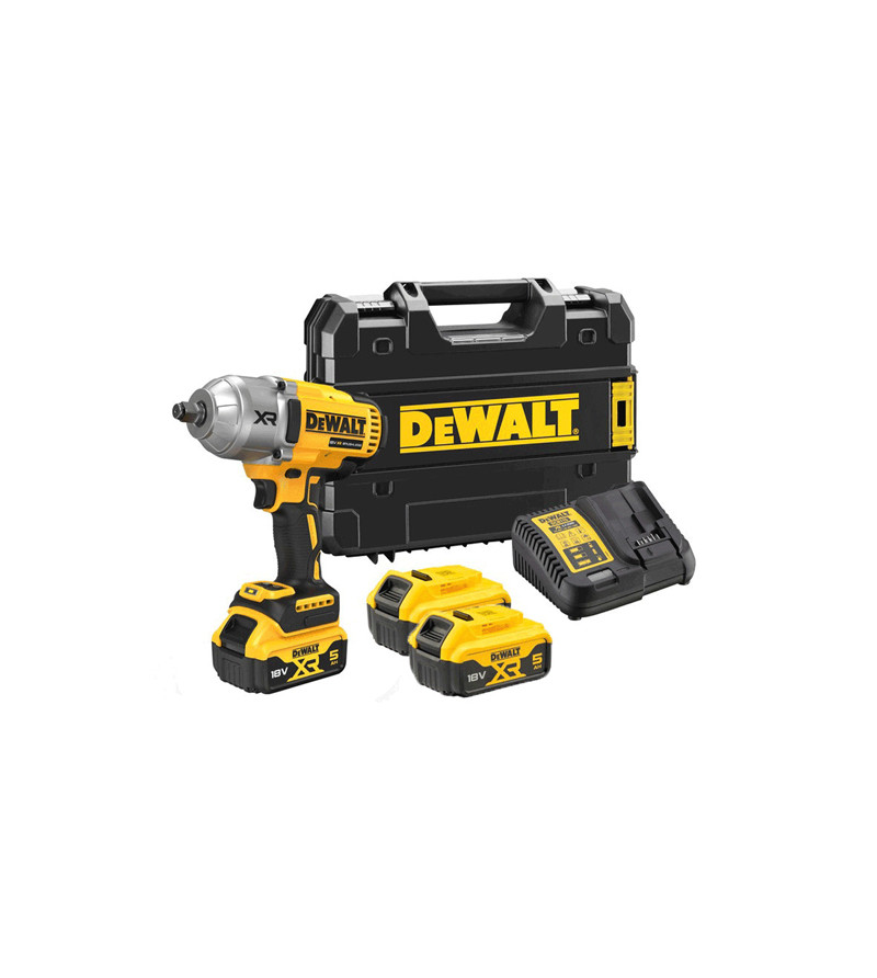 BOULONNEUSE ½ XR DEWALT 18V 5AH LI-ION BRUSHLESS 1396 NM  JONC DE SÉCURITÉ