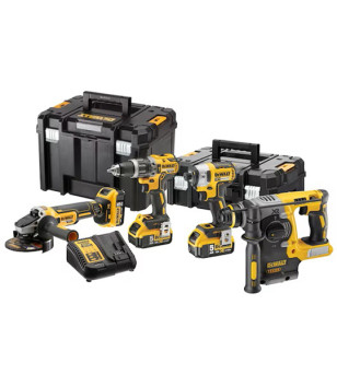 KIT 4 OUTILS XR DEWALT 18V 5AH LI-ION BRUSHLESS