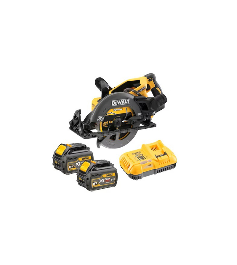 SCIE CIRCULAIRE CONSTRUCTION XR FLEXVOLT DEWALT 54V 2AH LI-ION BRUSHLESS 190 MM