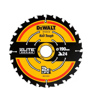 LAME DE SCIE CIRCULAIRE SANS FIL CARBURE ELITE DEWALT, 190X30MM, 24 DENTS, ATB/TRONÇONNAGE