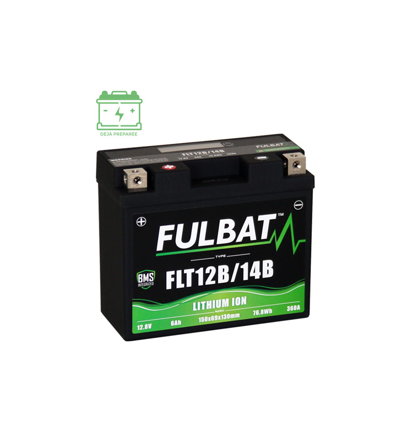 BATTERIE FLT12B/14B FULBAT 12V6AH LITHIUM LG150 L69 H130