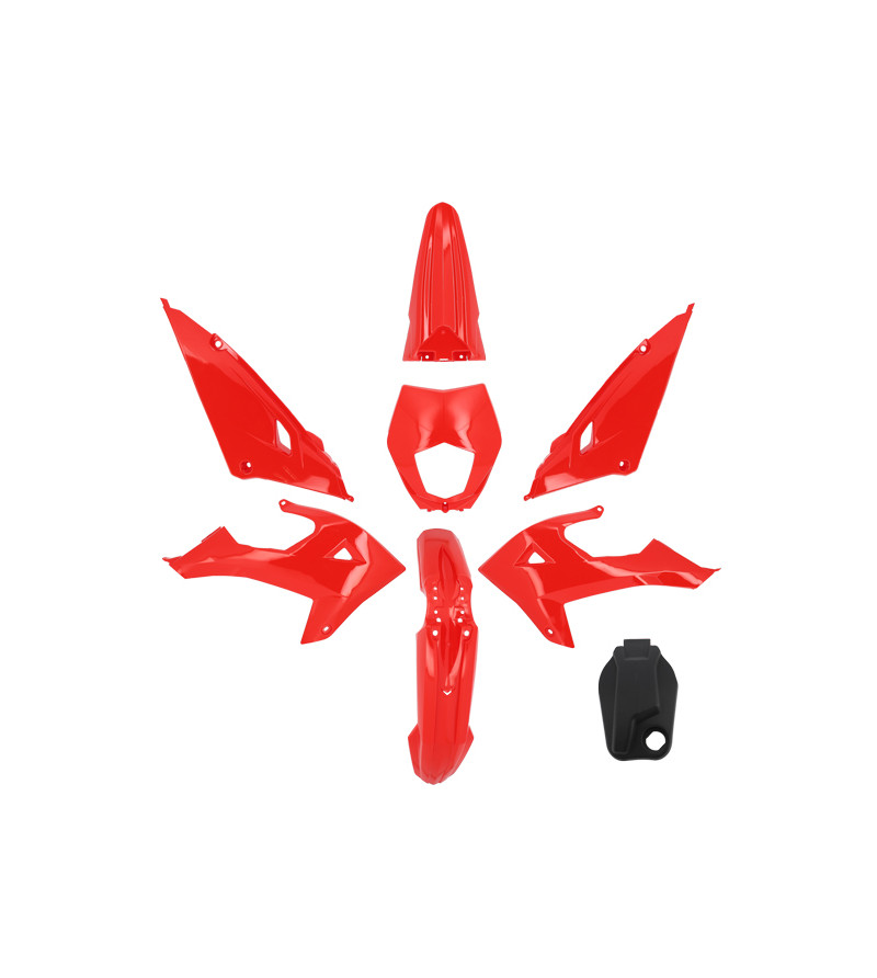 CARROSSERIE MECABOITE/MOTO TUN'R KIT ADAPT. RIEJU MRT/125 MARATHON 2022- ROUGE (8 PCS)