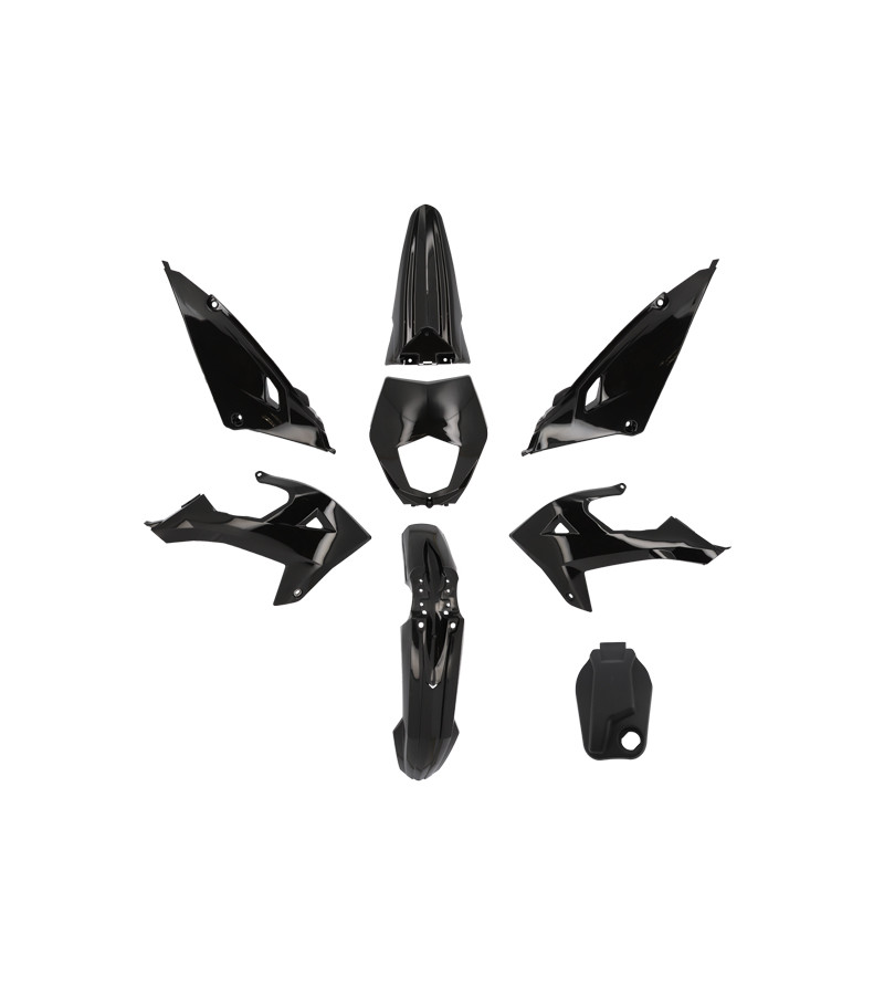 CARROSSERIE MECABOITE/MOTO TUN'R KIT ADAPT. RIEJU MRT/125 MARATHON 2022- NOIR (8 PCS)