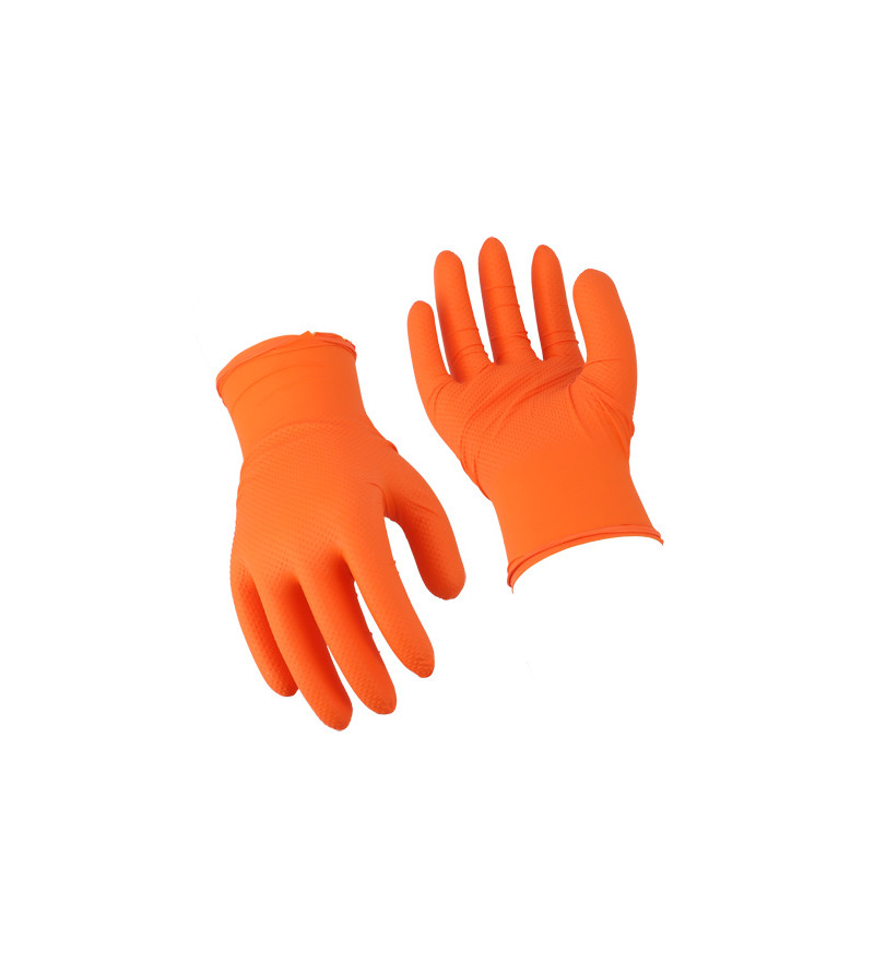 GANT ATELIER JETABLE KHEAX T 8 (M) NITRILE HAUTE RESISTANCE (BOITE DE 50) - ORANGE ATELIER sur le site du spécialiste des deu...