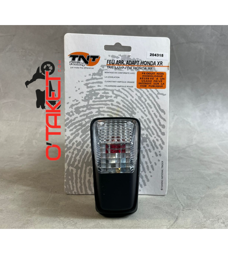 Feu arrière transparent TNT XR adaptable HONDA Accueil sur le site du spécialiste des deux roues O-TAKET.COM Feu arrière transparent TNT XR adaptable HONDA Accueil sur le site du spécialiste des deux roues O-TAKET.COM