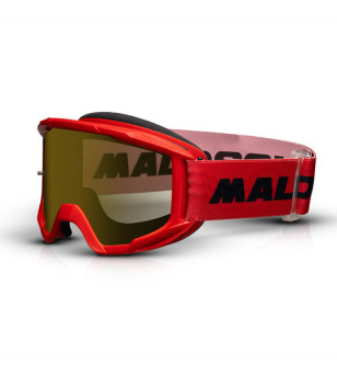 LUNETTE/MASQUE CROSS MALOSSI ROUGE ANTI-RAYURE/ANTI UV- HOMOLOGUE CE