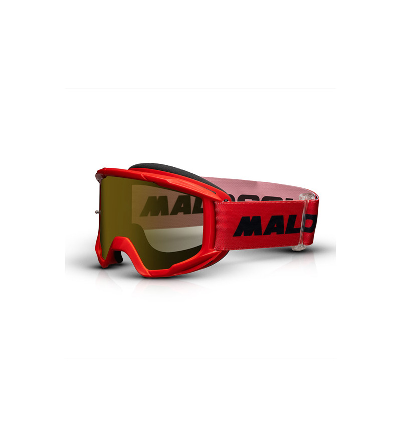 LUNETTE/MASQUE CROSS MALOSSI ROUGE ANTI-RAYURE/ANTI UV- HOMOLOGUE CE