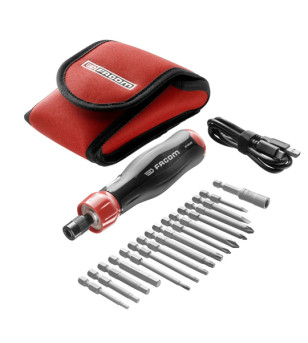 TOURNEVIS ASSISTÉ E-PROTWIST EN ETUI + 15 EMBOUTS FACOM