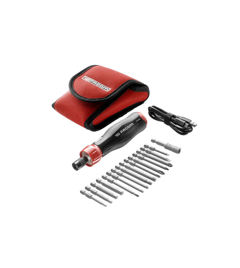 TOURNEVIS ASSISTÉ E-PROTWIST EN ETUI + 15 EMBOUTS FACOM