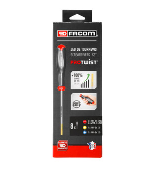 JEU DE 8 TOURNEVIS PROTWIST FACOM