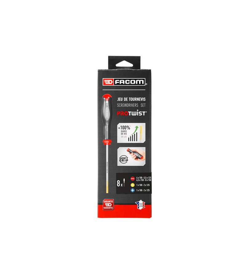JEU DE 8 TOURNEVIS PROTWIST FACOM