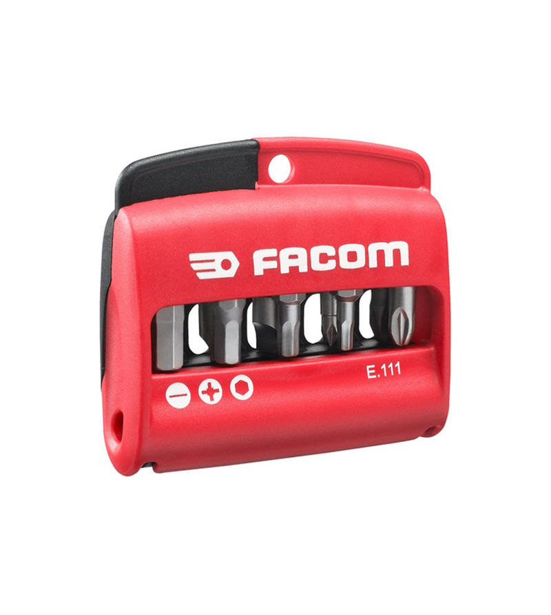 BOÎTE DE 10 EMBOUTS MIXTES (FENTE,PZ, 6 PANS) FACOM