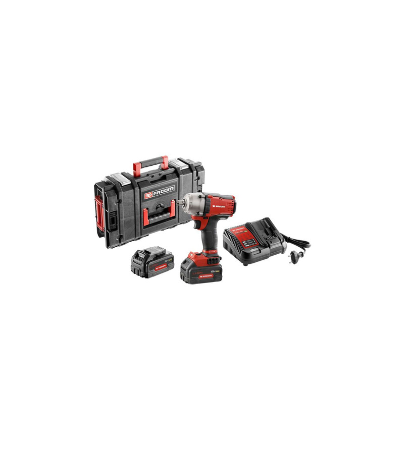 CLÉ A CHOCS COMPACTE 18 V + 2 BATTERIES 5 AH FACOM