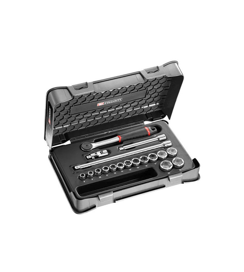 COFFRET DOUILLES 3/8" 6 PANS 18 PIÈCES FACOM