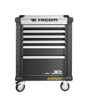 SERVANTE SÉCURITÉ JET6M3 NOIRE 6 TIROIRS À INTERVERROUILLAGE FACOM