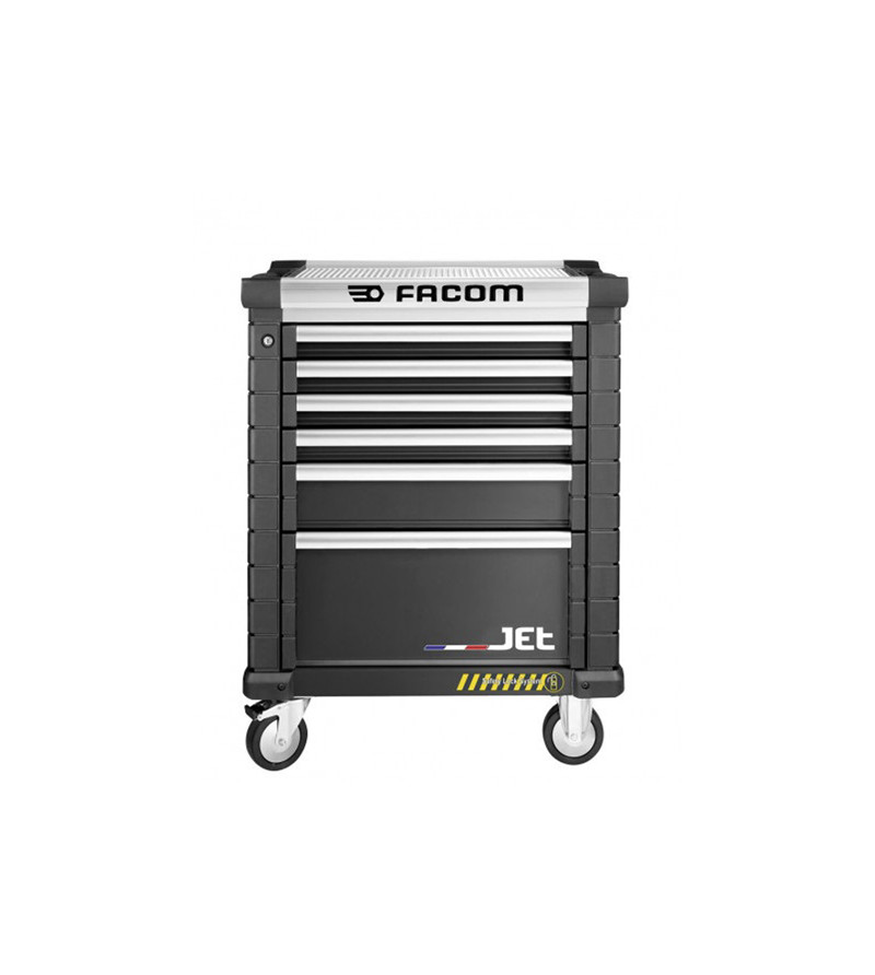 SERVANTE SÉCURITÉ JET6M3 NOIRE 6 TIROIRS À INTERVERROUILLAGE FACOM