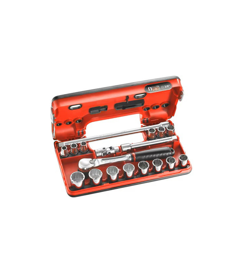 COFFRET DE DOUILLES 3/8" 12 PANS -18 PIÈCES FACOM