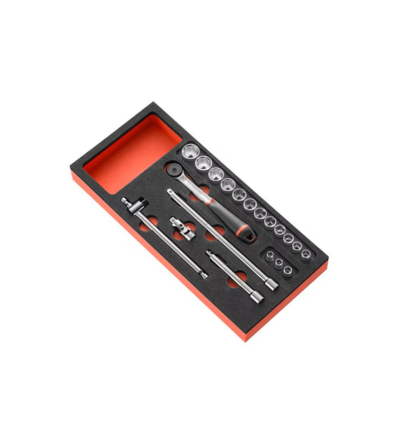 MODULE MOUSSE CLIQUET DOUILLES 3/8"FACOM
