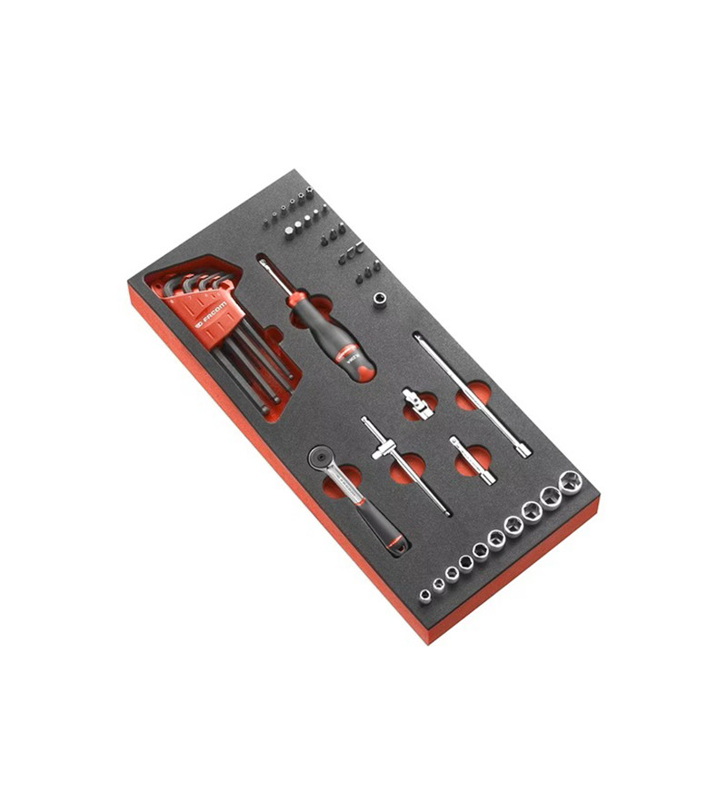 MODULE MOUSSE CLIQUET DOUILLES 1/4"FACOM