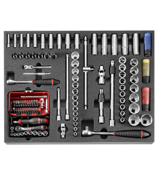 MODULE MOUSSE DOUILLES AVEC OUTILSN°1/4 POUR CM.LPF FACOM