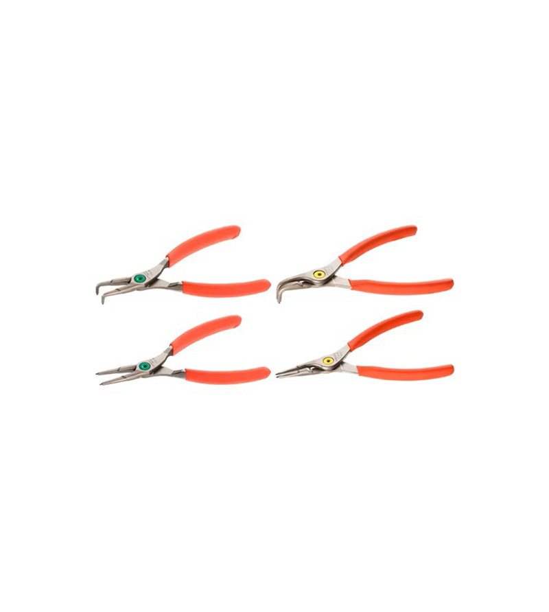 JEU DE 4 PINCES CIRCLIPS INTÉRIEURES/ EXTÉRIEURES, BECS COUDÉS ET DROITS, 18 À 60MM FACOM