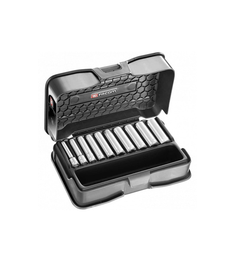 COFFRET DOUILLE 1/4' LONGUE 6 PANS- BOÎTE MBOX FACOM