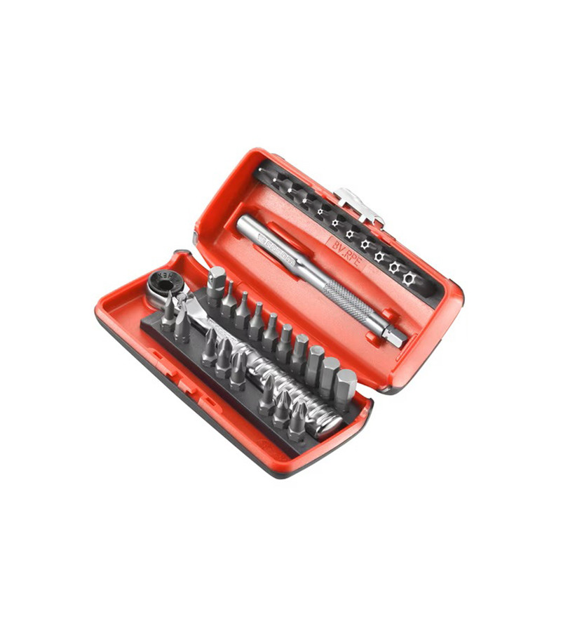 COFFRET 31 PIÈCES CLIQUET R.PE + EMBOUTS FACOM
