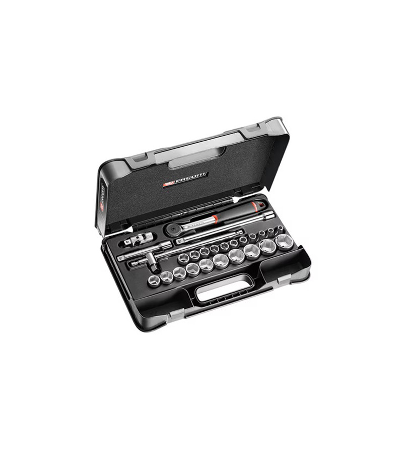 COFFRET CLIQUET + DOUILLES 1/2" FACOM