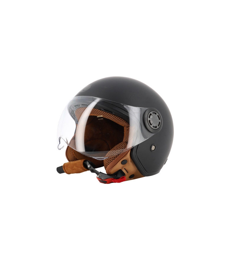 CASQUE JET TRENDY JT-306 DV NOIR MAT/MARRON T55-56 S - CE 22-06 ÉQUIPEMENTS sur le site du spécialiste des deux roues O-TAKET...