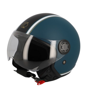 CASQUE JET TRENDY JT-306 DV BLEU/NOIR MAT  T61-62 XL - CE 22-06