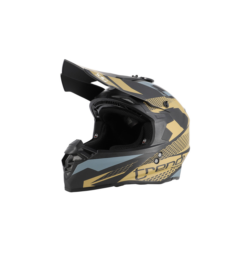 CASQUE CROSS TRENDY CT-906 NOIR/BRONZE MAT T55-56 S- CE 22-06