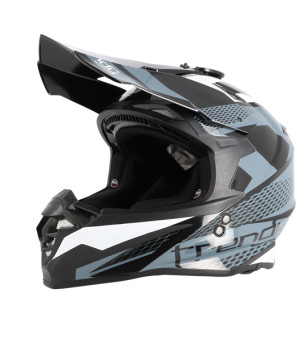 CASQUE CROSS TRENDY CT-906 NOIR/GRIS VERNI T55-56 S- CE 22-06