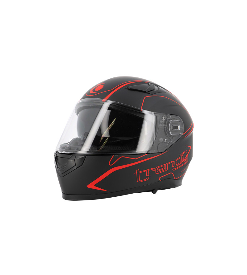 CASQUE INTEGRAL DOUBLE ECRAN TRENDYIT-606 DV NOIR MAT/ROUGE T60-61 XX L - CE 22-06