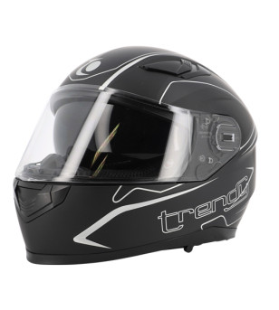 CASQUE INTEGRAL DOUBLE ECRAN TRENDYIT-606 DV NOIR MAT/ARGENT T53-54 X S - CE 22-06