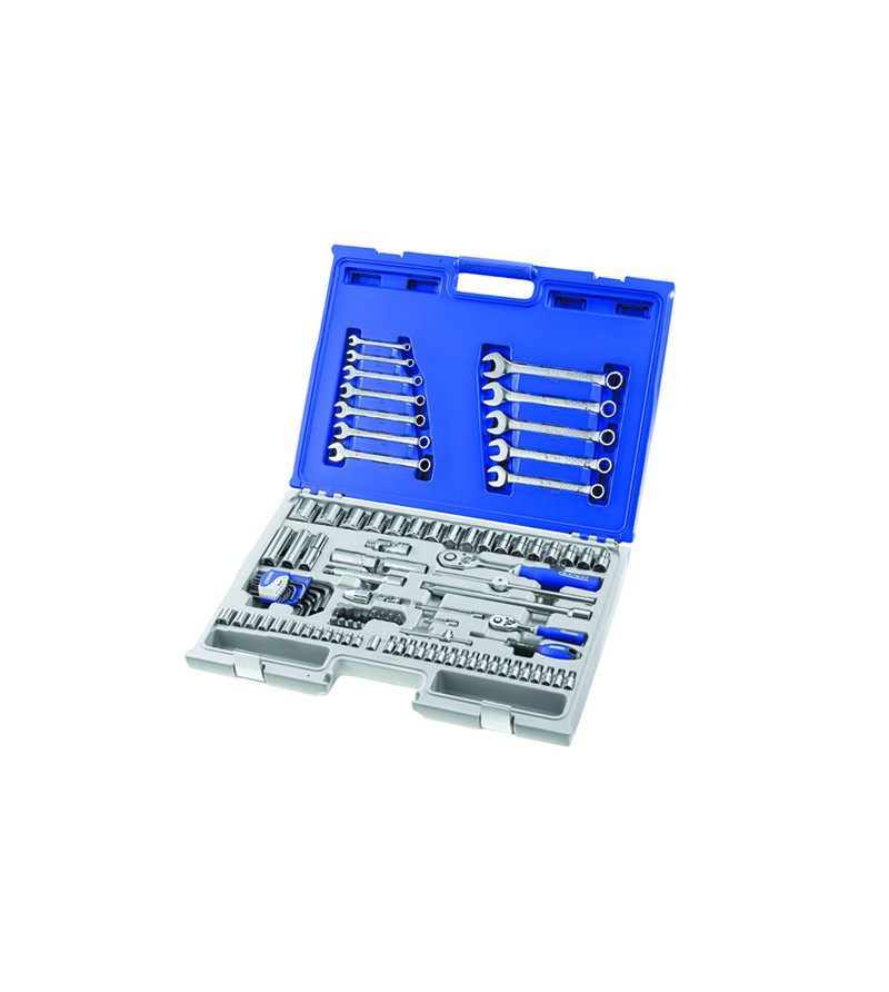 COMPO DOUILLES 1/4"-1/2"+CLES-101PCS - EXPERT - E032911