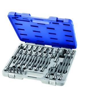 COFFRET DE DOUILLES TOURNEVIS  6 PANS, TORX, XZN 38 PIÈCES - EXPERT -E200513