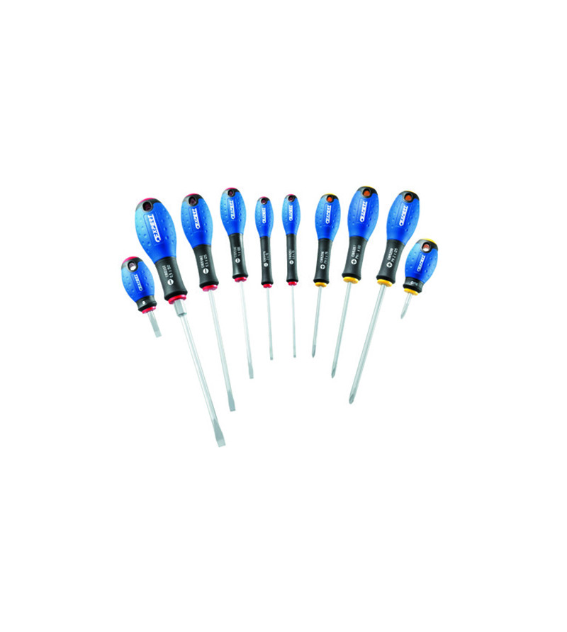 JEU DE 10 TOURNEVIS - FENTE/PH - EXPERT - E160905