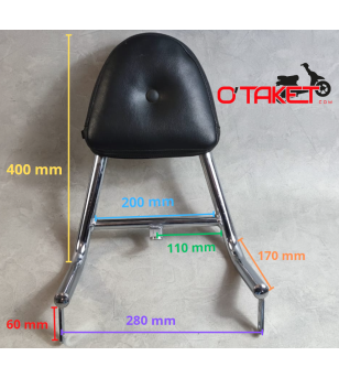 Dosseret passager Sissy Bar pour Moto Accueil sur le site du spécialiste des deux roues O-TAKET.COM