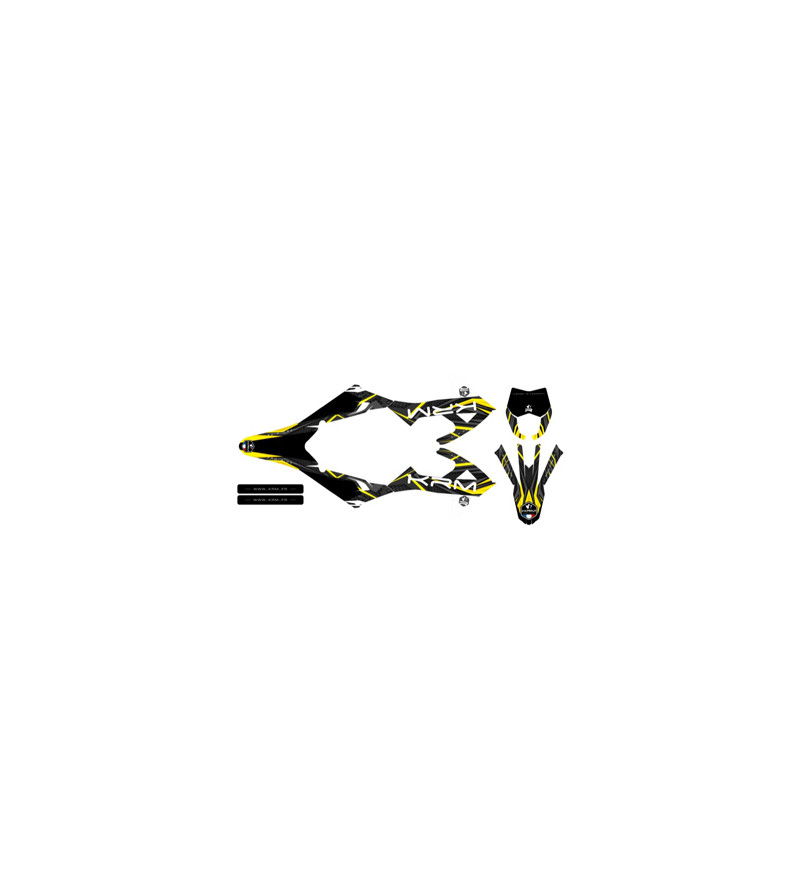 KIT DECO/AUTOCOLLANT KRM ADAPT. RIEJU MRT/MRT PRO/MARATHON 22- - JAUNE
